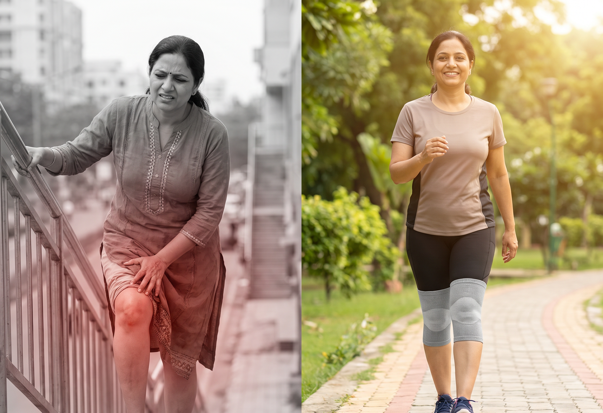 Bamboo Yarn Knee Brace for Men and Women